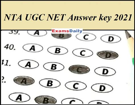 ugc net answer key 2021 date